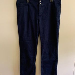 Navy Blue Chaps Straight Leg Pant
